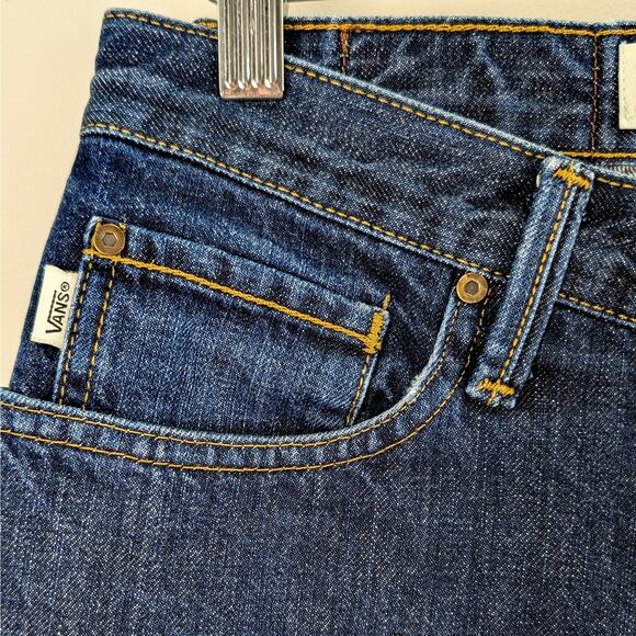 Vans Mens V46 Taper Slim Straight Jeans White Oak Cone Denim Skateboarding 32x32 - Picture 3 of 15